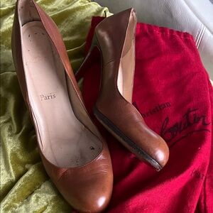 Christian Louboutin Tan Leather Heels